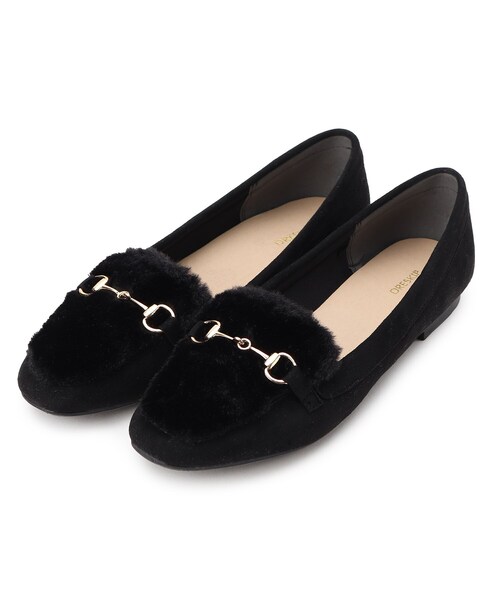 DRESKIP（ドレスキップ）の「◆フェイクファービットローファー（ドレスシューズ・レディース・ブラック/ベージュ/ブラウン系2・35/45/25）」の2枚目の写真