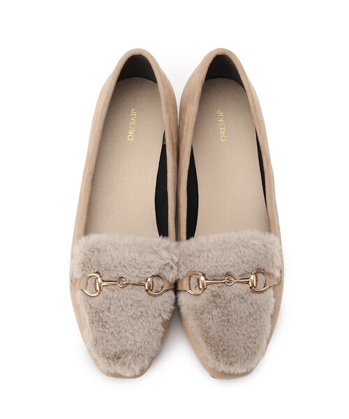 DRESKIP（ドレスキップ）の「◆フェイクファービットローファー（ドレスシューズ・レディース・ブラック/ベージュ/ブラウン系2・35/45/25）」の4枚目の写真