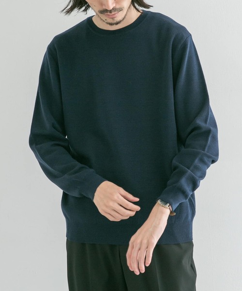 URBAN RESEARCH(アーバンリサーチ)の「WASHABLEウールクルーニット(ニット/セーター・メンズ・ネイビー/グリーン/ブラウン/チャコールグレー・MEDIUM/LARGE)」の4枚目の写真