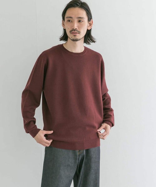 URBAN RESEARCH(アーバンリサーチ)の「WASHABLEウールクルーニット(ニット/セーター・メンズ・ネイビー/グリーン/ブラウン/チャコールグレー・MEDIUM/LARGE)」の5枚目の写真