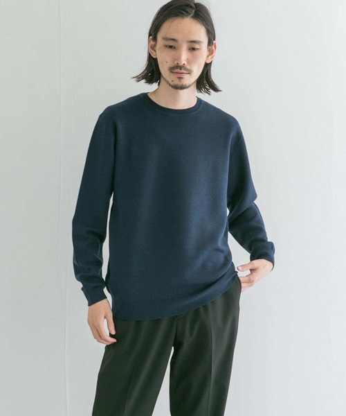 URBAN RESEARCH(アーバンリサーチ)の「WASHABLEウールクルーニット(ニット/セーター・メンズ・ネイビー/グリーン/ブラウン/チャコールグレー・MEDIUM/LARGE)」の7枚目の写真