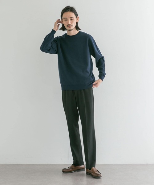URBAN RESEARCH(アーバンリサーチ)の「WASHABLEウールクルーニット(ニット/セーター・メンズ・ネイビー/グリーン/ブラウン/チャコールグレー・MEDIUM/LARGE)」の8枚目の写真
