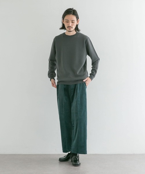 URBAN RESEARCH(アーバンリサーチ)の「WASHABLEウールクルーニット(ニット/セーター・メンズ・ネイビー/グリーン/ブラウン/チャコールグレー・MEDIUM/LARGE)」の11枚目の写真