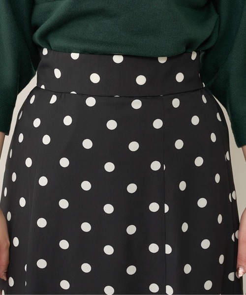 natural couture（ナチュラルクチュール）の「【WEB限定】osono長さ変えれるレトロドットスカート（スカート・レディース・ブラウン/ブラック・FREE）」の9枚目の写真