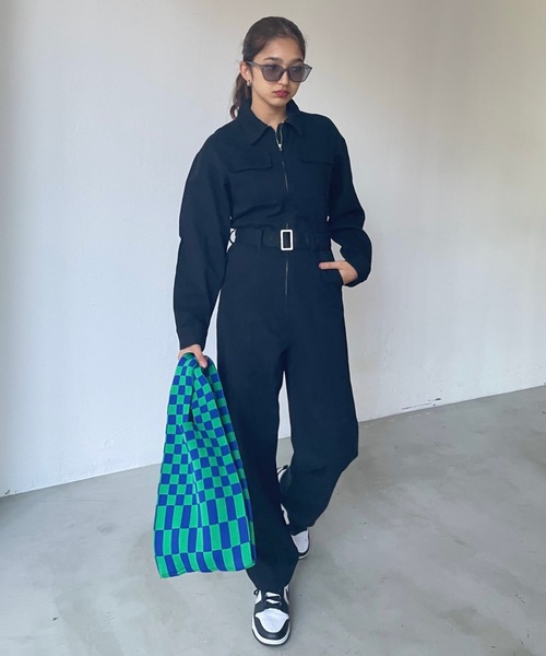 SHAGGIE（シャギー）の「ニットチェッカートートバッグ（トートバッグ・レディース・ブラック/ブルー/グリーン・FREE）」の18枚目の写真