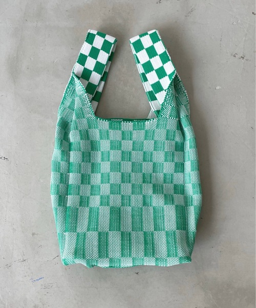SHAGGIE（シャギー）の「ニットチェッカートートバッグ（トートバッグ・レディース・ブラック/ブルー/グリーン・FREE）」の19枚目の写真