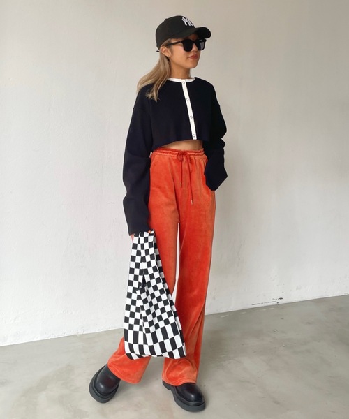 SHAGGIE（シャギー）の「ニットチェッカートートバッグ（トートバッグ・レディース・ブラック/ブルー/グリーン・FREE）」の5枚目の写真