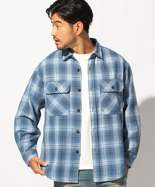 BAYFLOW（ベイフロー）の「カリフォルニアチェックシャツ（シャツ/ブラウス・メンズ・オフホワイト/オレンジ/ブルー・SMALL/MEDIUM/LARGE）」の19枚目の写真