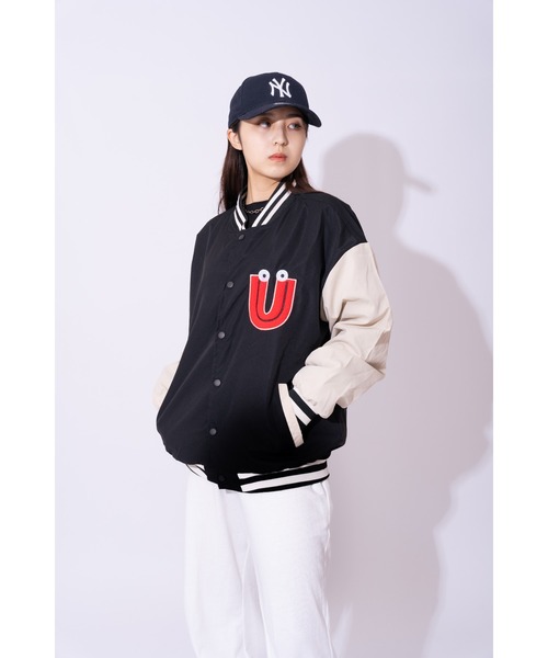 DEVICE（デバイス）の「ユニフォーム オーバーサイズ ストリート スタジャン ジャケット（スタジャン・レディース・ブラック/グリーン/ブルー・FREE）」の16枚目の写真