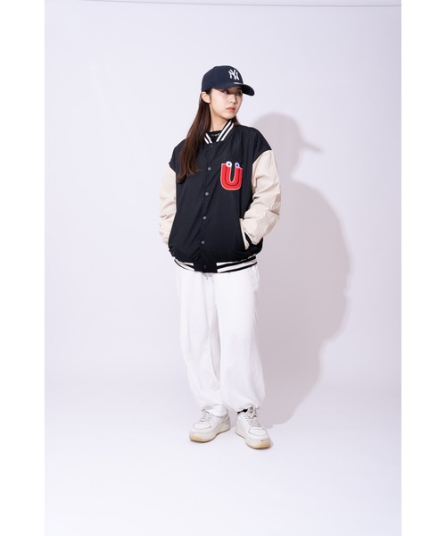 DEVICE（デバイス）の「ユニフォーム オーバーサイズ ストリート スタジャン ジャケット（スタジャン・レディース・ブラック/グリーン/ブルー・FREE）」の22枚目の写真