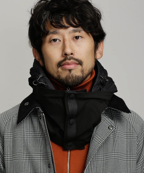 NANO universe(ナノユニバース)の「西川ダウン(R)フードネックウォーマー(ネックウォーマー/スヌード・メンズ・チャコール/カーキ/ブラック・FREE)」の15枚目の写真