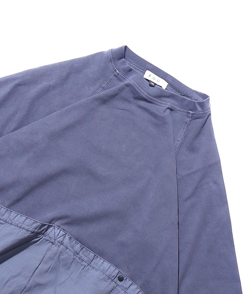 F.O.U（エフオーユー）の「F.O.U/エフオーユー 異素材ポケットTシャツ ラグランカットソー（Tシャツ/カットソー・キッズ・ネイビー/レッド/カーキ・130/140）」の9枚目の写真