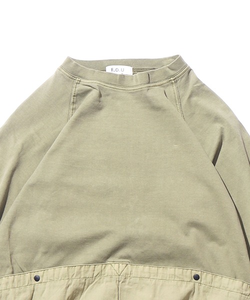 F.O.U（エフオーユー）の「F.O.U/エフオーユー 異素材ポケットTシャツ ラグランカットソー（Tシャツ/カットソー・キッズ・ネイビー/レッド/カーキ・130/140）」の15枚目の写真