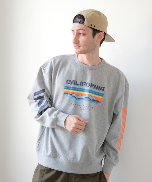 Ocean Pacific(オーシャンパシフィック)の「【OP:オーピー】ロゴプリント裏起毛クルースウェット / トレーナー ユニセックス(スウェット・メンズ・ベージュ/ネイビー/オフホワイト/ヘザーグレー・MEDIUM/LARGE/X-LARGE)」の14枚目の写真