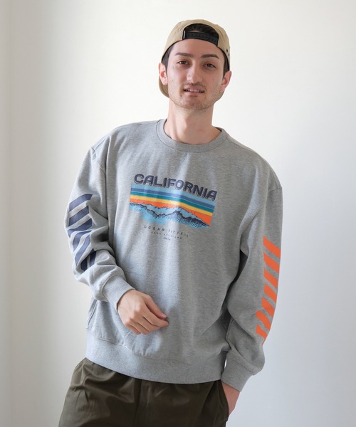 Ocean Pacific(オーシャンパシフィック)の「【OP:オーピー】ロゴプリント裏起毛クルースウェット / トレーナー ユニセックス(スウェット・メンズ・ベージュ/ネイビー/オフホワイト/ヘザーグレー・MEDIUM/LARGE/X-LARGE)」の16枚目の写真