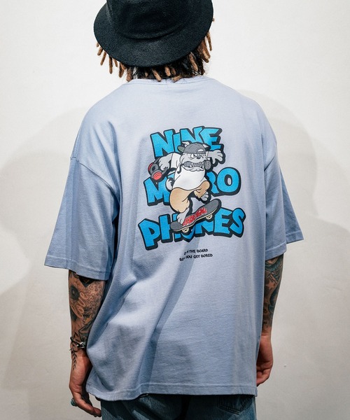 NineMicrophones（ナインマイクロフォンズ）の「Ollie S/S（Tシャツ/カットソー・メンズ・ホワイト/ブラック/ブルー・MEDIUM/LARGE/X-LARGE）」の3枚目の写真