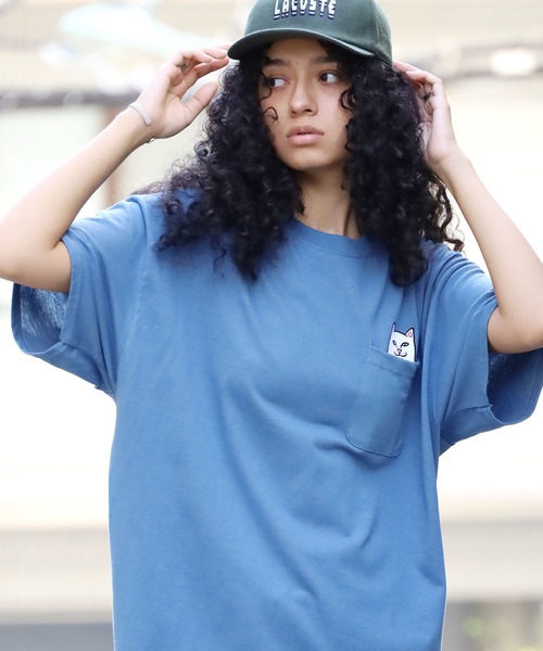 RIPNDIP(リップンディップ)の「RIPNDIP/リップンディップ Lord Nermal Pocket Tee ポケット付き半袖Tシャツ(Tシャツ/カットソー・メンズ・ブラック/ダークオレンジ/ダークブルー/ダークパープル/ホワイト/ネイビー/ナチュラル/グリーン・L/M/XL)」の6枚目の写真