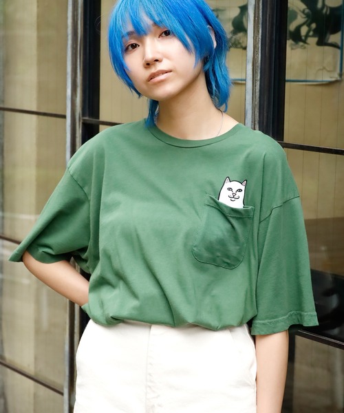 RIPNDIP(リップンディップ)の「RIPNDIP/リップンディップ Lord Nermal Pocket Tee ポケット付き半袖Tシャツ(Tシャツ/カットソー・メンズ・ブラック/ダークオレンジ/ダークブルー/ダークパープル/ホワイト/ネイビー/ナチュラル/グリーン・L/M/XL)」の4枚目の写真