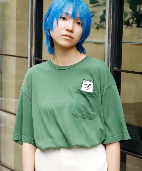 RIPNDIP(リップンディップ)の「RIPNDIP/リップンディップ Lord Nermal Pocket Tee ポケット付き半袖Tシャツ(Tシャツ/カットソー・メンズ・ブラック/ダークオレンジ/ダークブルー/ダークパープル/ホワイト/ネイビー/ナチュラル/グリーン・L/M/XL)」の12枚目の写真