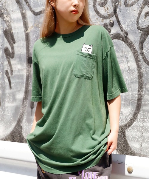 RIPNDIP(リップンディップ)の「RIPNDIP/リップンディップ Lord Nermal Pocket Tee ポケット付き半袖Tシャツ(Tシャツ/カットソー・メンズ・ブラック/ダークオレンジ/ダークブルー/ダークパープル/ホワイト/ネイビー/ナチュラル/グリーン・L/M/XL)」の19枚目の写真