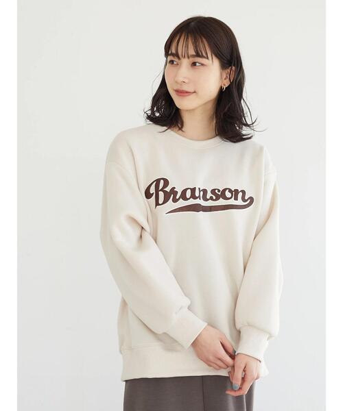 Green Parks(グリーンパークス)の「・novem 9 サテンシシュウロゴウラキモウスウェット*(スウェット・レディース・ブラック/レッド/グリーン/アイボリー・FREE)」の5枚目の写真