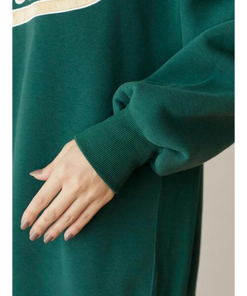 Green Parks(グリーンパークス)の「・novem 9 サテンシシュウロゴウラキモウスウェット*(スウェット・レディース・ブラック/レッド/グリーン/アイボリー・FREE)」の15枚目の写真