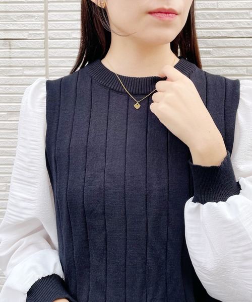 Loueme(ルエム)の「異素材ドッキングリブトップス(ニット/セーター・レディース・ブラック/その他1・FREE)」の19枚目の写真