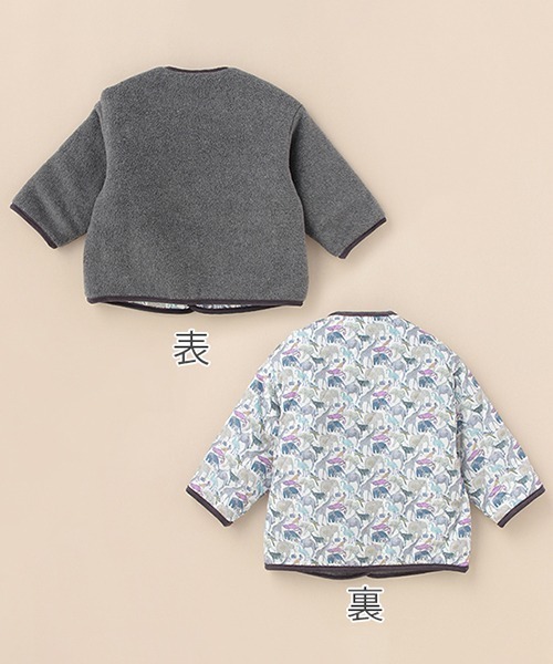 sense of wonder（センスオブワンダー）の「リバティプリントリバーシブルゾン【日本製】（ブルゾン・キッズ・ネイビー/モカ/チャコール・100cm/110cm/130cm/80-90cm/120cm）」の10枚目の写真