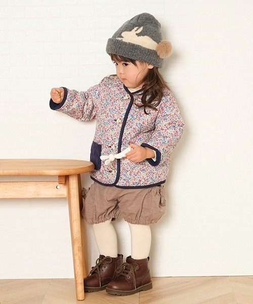 sense of wonder（センスオブワンダー）の「リバティプリントリバーシブルゾン【日本製】（ブルゾン・キッズ・ネイビー/モカ/チャコール・100cm/110cm/130cm/80-90cm/120cm）」の22枚目の写真