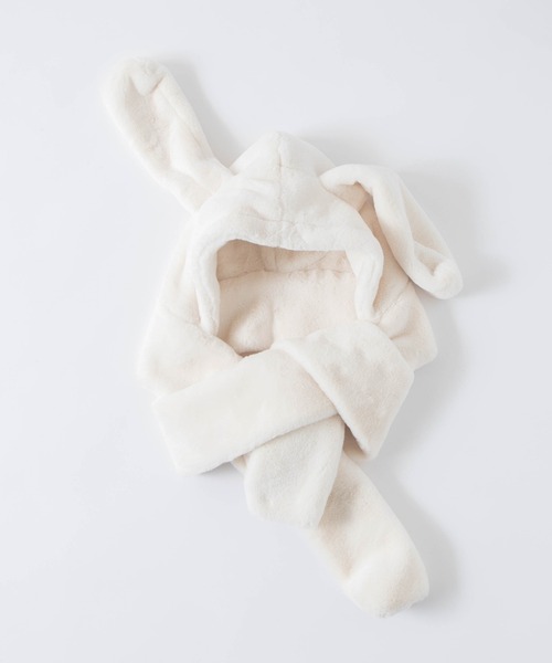 WEGO（ウィゴー）の「WEGO/ウサギスヌード（ネックウォーマー/スヌード・レディース・ホワイト/ブラック/ピンク・FREE）」の11枚目の写真