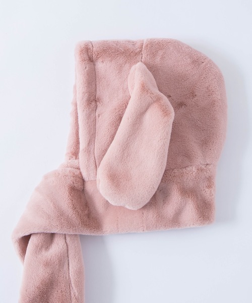 WEGO（ウィゴー）の「WEGO/ウサギスヌード（ネックウォーマー/スヌード・レディース・ホワイト/ブラック/ピンク・FREE）」の16枚目の写真