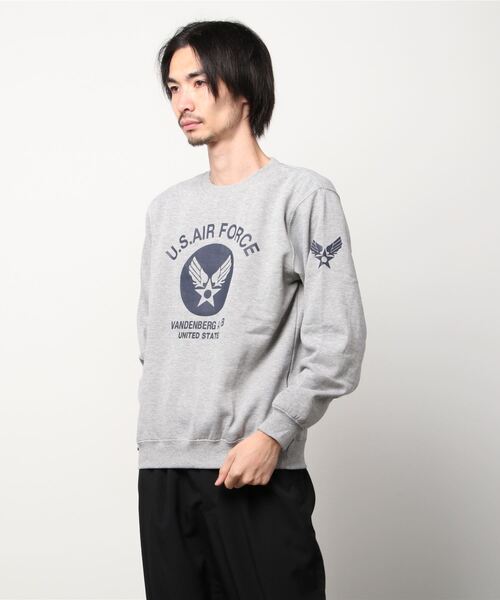 【 美品 !! 】USA製 AIR FORCE スウェットトレーナー　Mサイズ US Air Force ロゴスウェット(M グレー): トップス｜Right-on