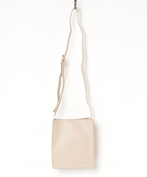 ALWAYS GOOD TIME(オルウェイズグッドタイム)の「ヴィーガンレザー スクエアフォルム ミニショルダーバッグ(ショルダーバッグ・レディース・ブラック/ベージュ/ブラウン・FREE)」の3枚目の写真