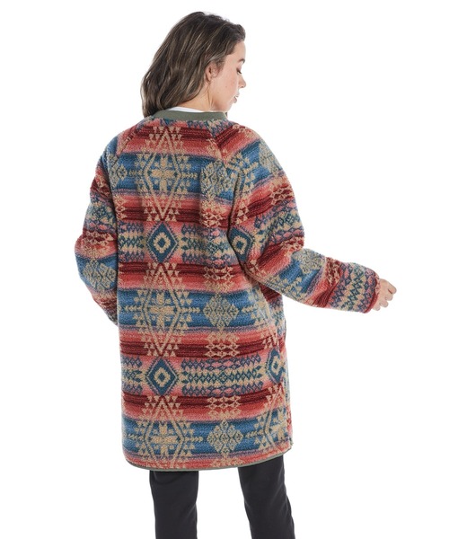 ROXY(ロキシー)の「PENDLETON BOA JACKET/ロキシーペンドルトンコラボボアノーカラーコート(ブルゾン・レディース・ブラック/レッド・MEDIUM/LARGE/SMALL)」の10枚目の写真