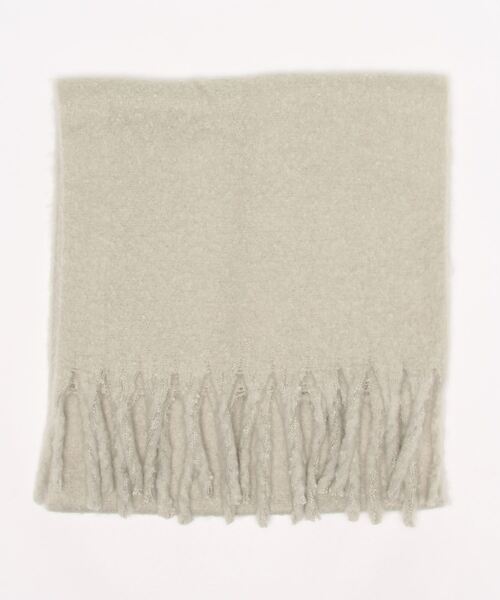 Samansa Mos2（サマンサ モスモス）の「ボリュームフリンジマフラー（マフラー・レディース・ベージュ/ピンク/ミント・ﾌﾘ-）」の2枚目の写真