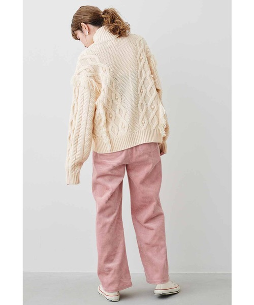 MEDE19F（メデジュウキュウ）の「ＭＥＤＥ１９Ｆ　デコラティブニット（ニット/セーター・レディース・ピンク/オフホワイト・MEDIUM/LARGE/X-LARGE/XX-LARGE）」の11枚目の写真