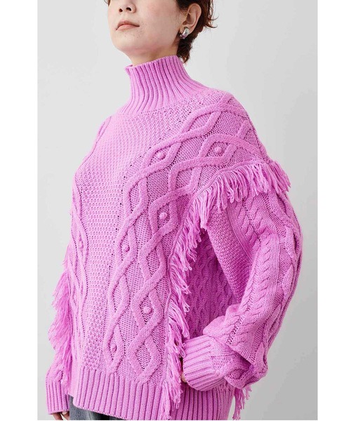 MEDE19F（メデジュウキュウ）の「ＭＥＤＥ１９Ｆ　デコラティブニット（ニット/セーター・レディース・ピンク/オフホワイト・MEDIUM/LARGE/X-LARGE/XX-LARGE）」の12枚目の写真