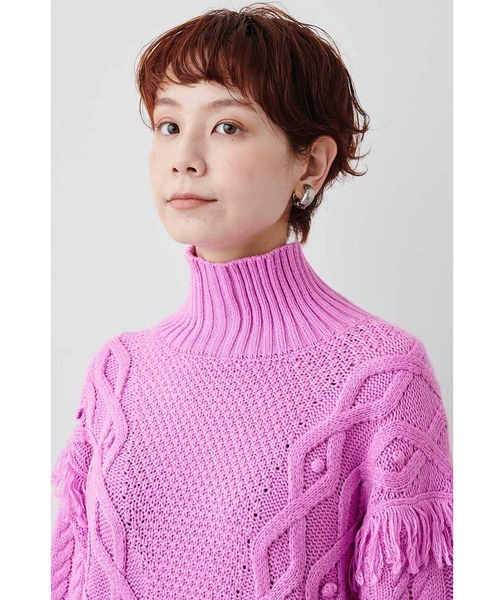 MEDE19F（メデジュウキュウ）の「ＭＥＤＥ１９Ｆ　デコラティブニット（ニット/セーター・レディース・ピンク/オフホワイト・MEDIUM/LARGE/X-LARGE/XX-LARGE）」の16枚目の写真