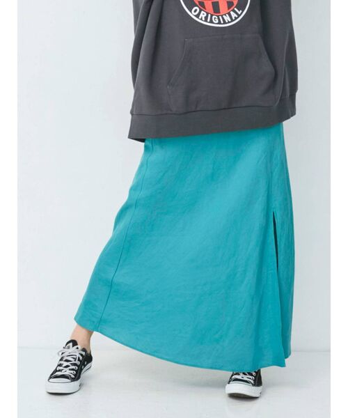 Ungrid（アングリッド）の「スリットフレアスカート（スカート・レディース・ブラック/ターコイズブルー/ベージュ・FREE）」の3枚目の写真