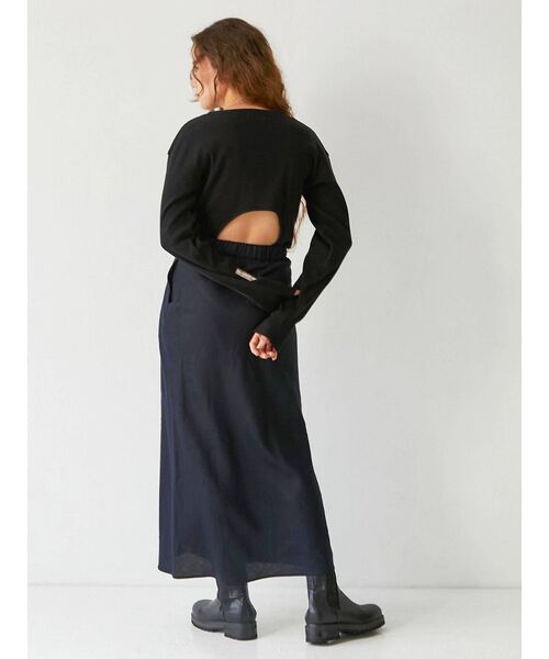 Ungrid（アングリッド）の「スリットフレアスカート（スカート・レディース・ブラック/ターコイズブルー/ベージュ・FREE）」の7枚目の写真