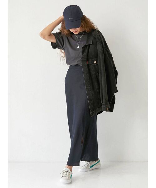 Ungrid（アングリッド）の「スリットフレアスカート（スカート・レディース・ブラック/ターコイズブルー/ベージュ・FREE）」の9枚目の写真