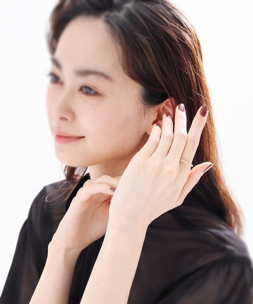 COCOSHNIK（ココシュニック）の「K10ダイヤモンド ランダムパヴェ リング（リング・レディース・アイボリー系・10号/12号/14号）」の11枚目の写真