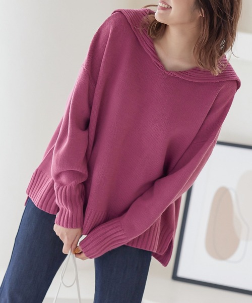 KOBE LETTUCE（コウベレタス）の「セーラー襟ニットプルオーバー