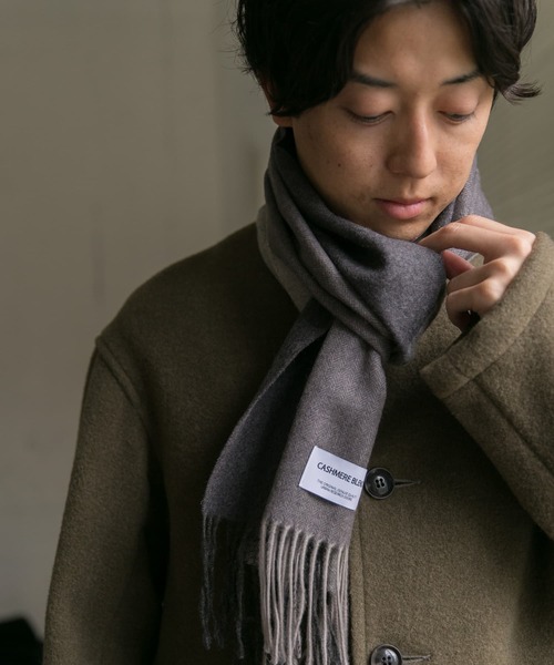 URBAN RESEARCH DOORS（アーバンリサーチドアーズ）の「カシミヤブレンド パネルマフラー（マフラー・メンズ・グレー系その他/ブラウン系その他/グリーン系その他/ブルー系その他・ONE）」の13枚目の写真