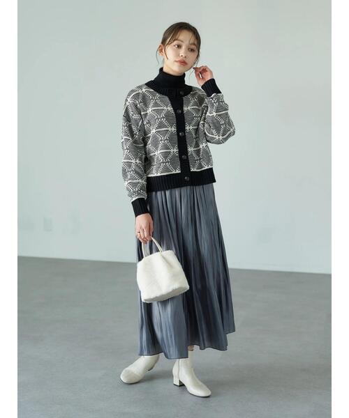 earth music&ecology（アースミュージックアンドエコロジー）の「リブタートルニット＊（ニット/セーター・レディース・アイボリー/ブラック/杢グレー/キャメル・M/S）」の22枚目の写真