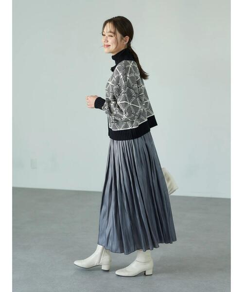 earth music&ecology（アースミュージックアンドエコロジー）の「リブタートルニット＊（ニット/セーター・レディース・アイボリー/ブラック/杢グレー/キャメル・M/S）」の21枚目の写真