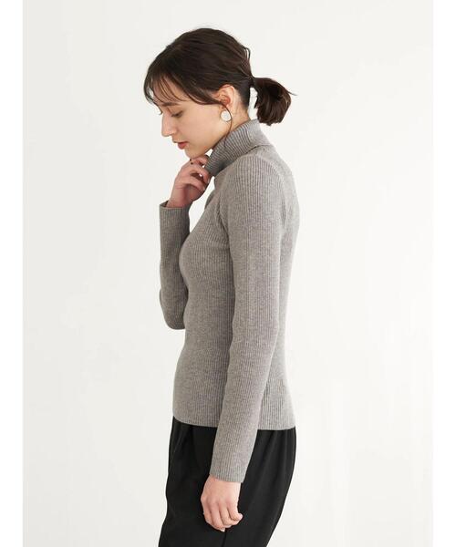 earth music&ecology（アースミュージックアンドエコロジー）の「リブタートルニット＊（ニット/セーター・レディース・アイボリー/ブラック/杢グレー/キャメル・M/S）」の20枚目の写真