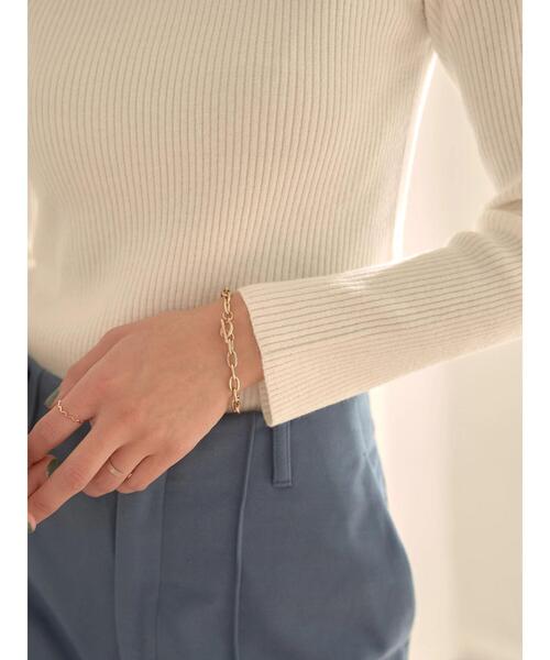 earth music&ecology（アースミュージックアンドエコロジー）の「リブタートルニット＊（ニット/セーター・レディース・アイボリー/ブラック/杢グレー/キャメル・M/S）」の10枚目の写真