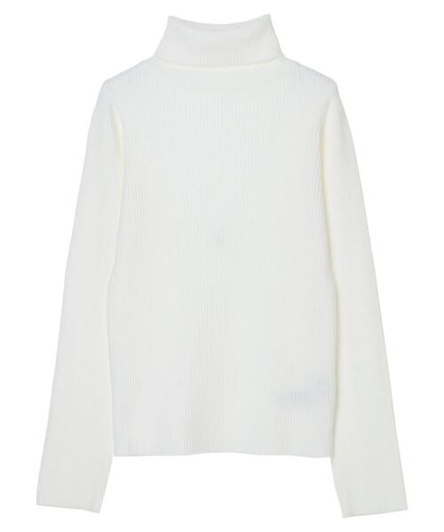 earth music&ecology（アースミュージックアンドエコロジー）の「リブタートルニット＊（ニット/セーター・レディース・アイボリー/ブラック/杢グレー/キャメル・M/S）」の9枚目の写真