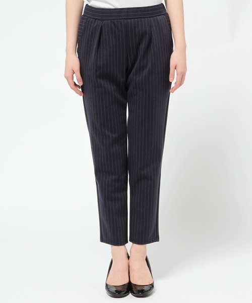JENEVIEVE（ジュヌヴィエーヴ）の「ピンストライプジャージーパンツ（その他パンツ・レディース・ホワイト/ネイビー・1/0）」の11枚目の写真